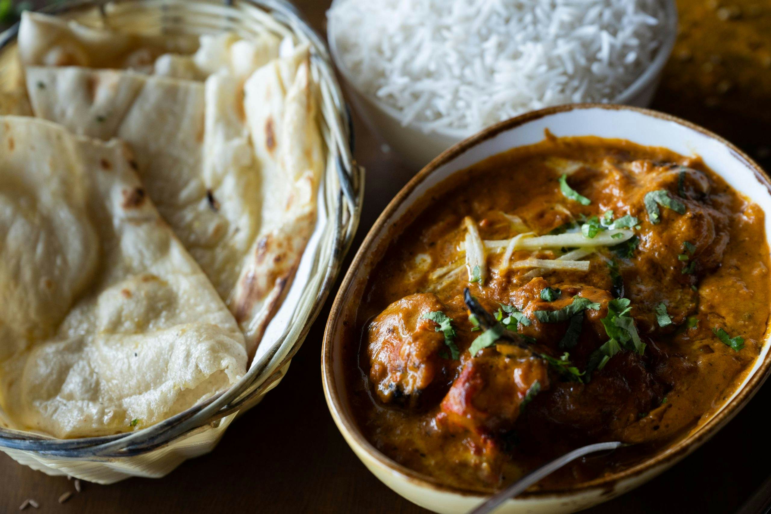 Curry with Rice and naan